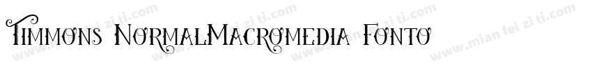 Timmons NormalMacromedia Fontograph字体转换